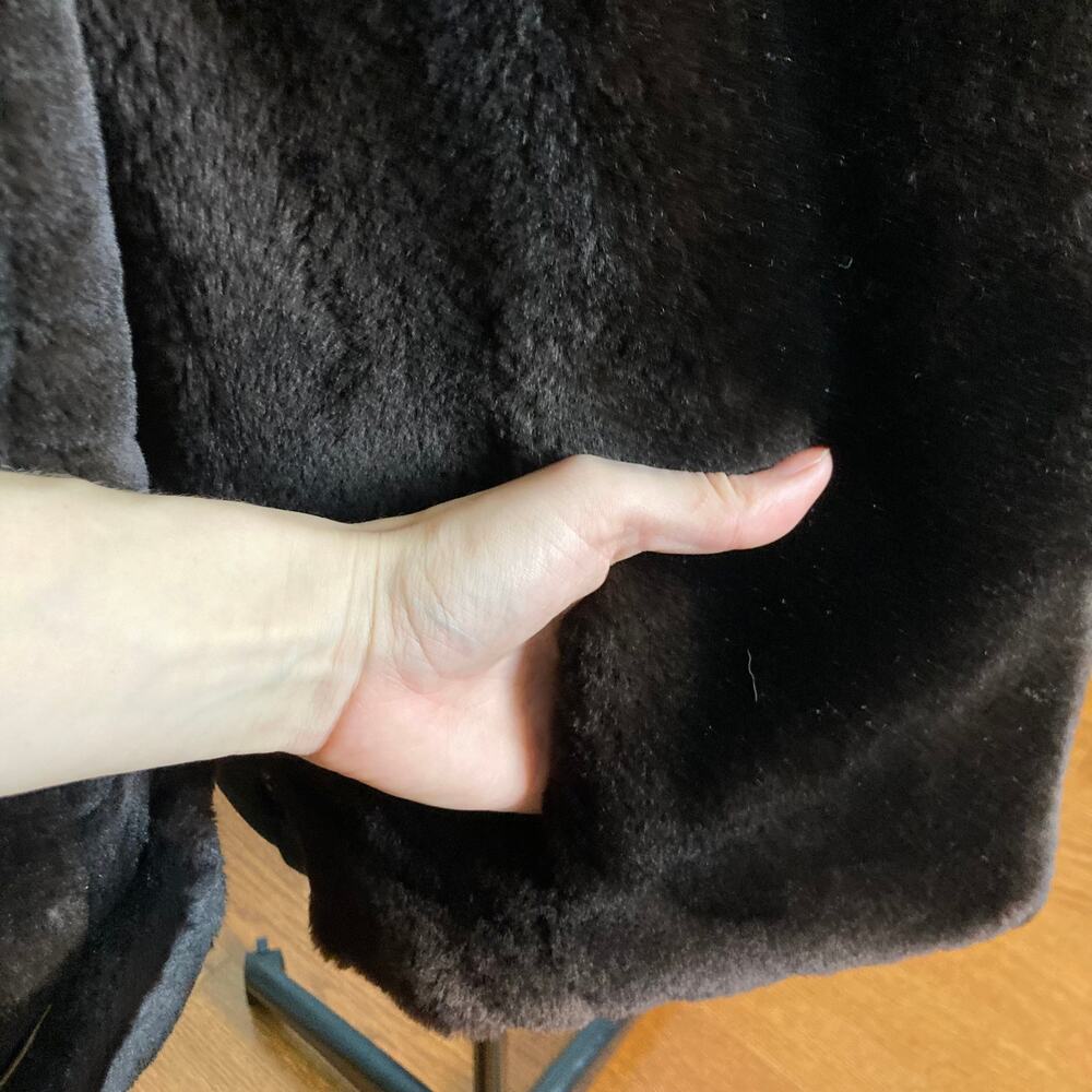 M 6 8 faux fur Sheared Beaver Fur Jacket Coat Vintage Mouton brown - Picture 8 of 11